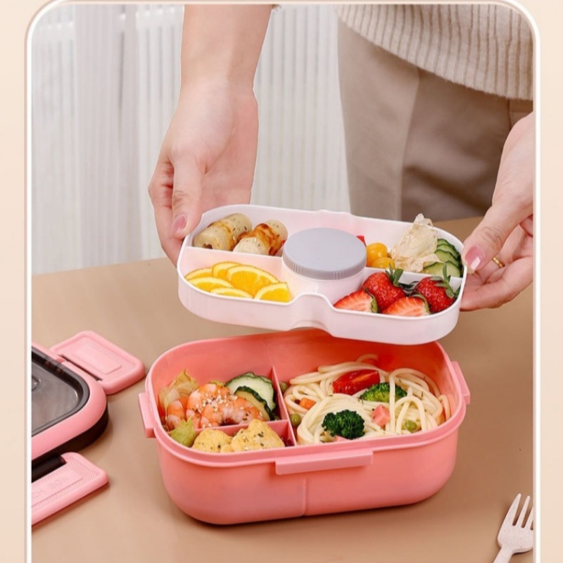 1200 ML Çift Katmanlı yemek ka - Bento Box Two Tier incelemesi ve fiyatı