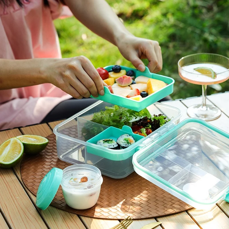 Taşınabilir Sap tasarımı Çift  - Bento Box Two Tier incelemesi ve fiyatı