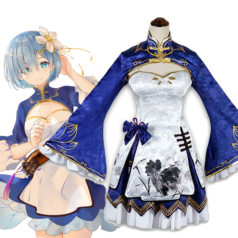 Rem Ram Cosplay Cheongsam Anim - Japanese Lifestyle Anime incelemesi ve fiyatı